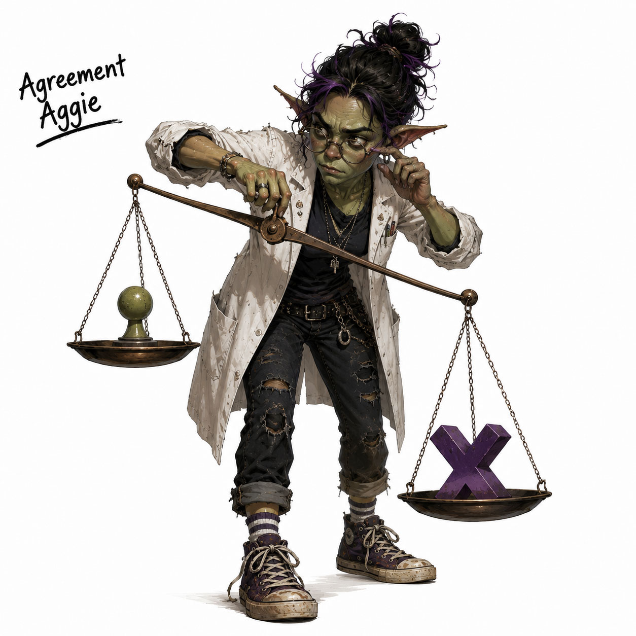 Agreement Aggie balancing a scale